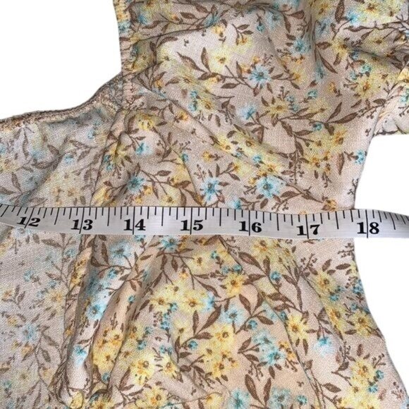 Haute Monde Floral Print Two-Piece Set With Ruched Skirt & Tie-Front Top Small - Picture 10 of 13